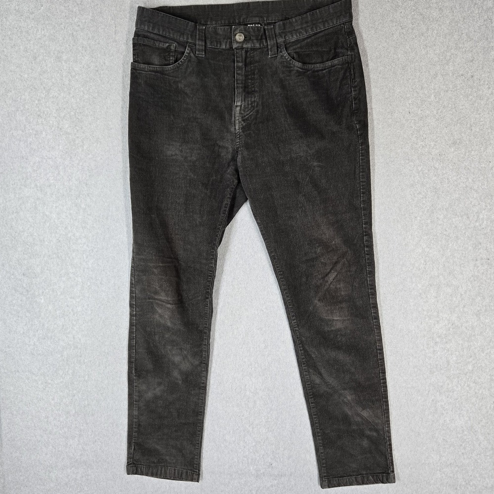 Prana Men Pants 32X32 Gray Khakis Campfire Cord Corduroy 1973801 Slim Fit